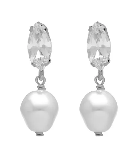 Victoria Cruz Cercei sclipitori din argint cu perla baroc Purpose A4657-07HT