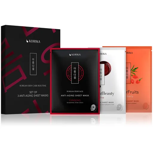 KORIKA Set de măști faciale cu efect anti-age Anti-Aging Sheet Masks