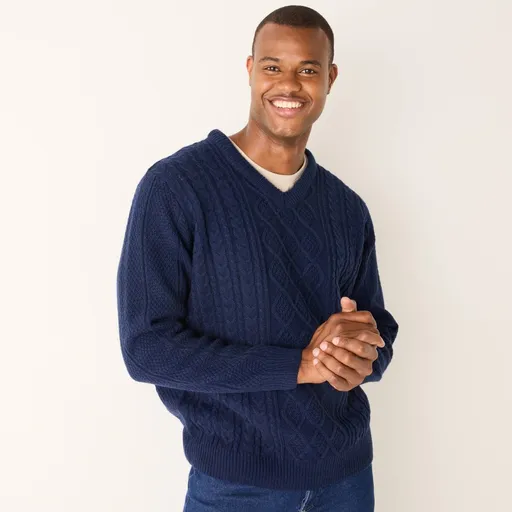 Pulover cu guler în V