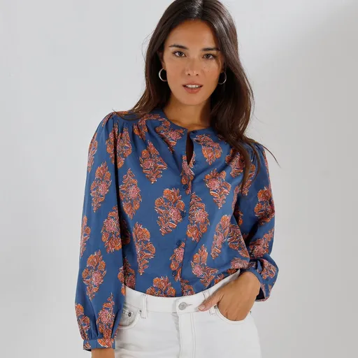 Bluză cu mânecă lungă și imprimeu