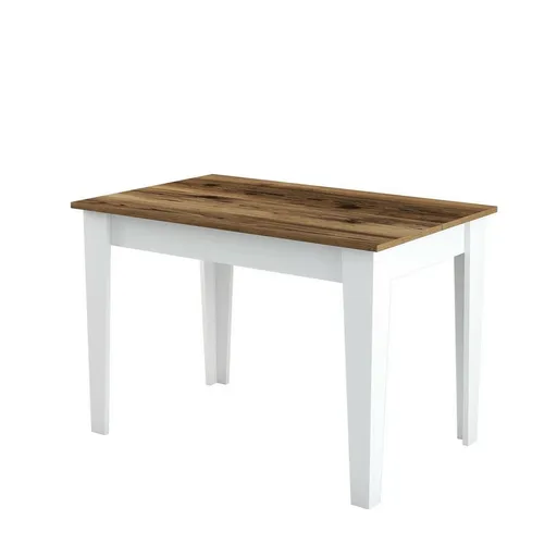 Masă de sufragerie Kiev White and Walnut, maro