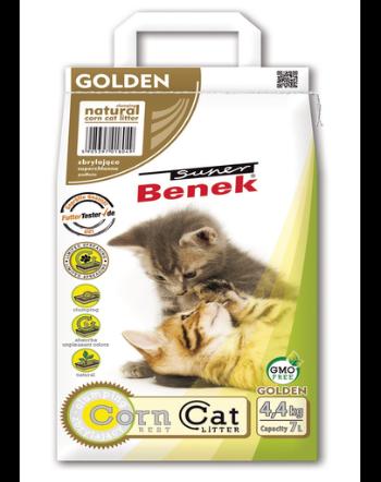 BENEK Super Corn Cat Golden 7 l Asternut igienic din porumb pentru litiera 4,4 kg