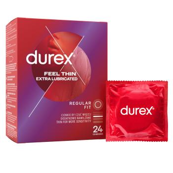 Durex Prezervative Feel Thin Extra Lubrificated Regular Fit 24 ks