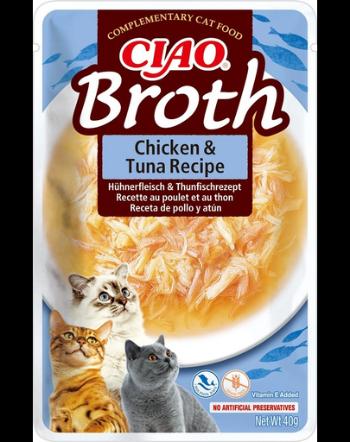 INABA CIAO Broth pui si ton supa pentru pisici 40g