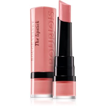 Bourjois Rouge Velvet The Lipstick ruj mat culoare 02 Flaming’ Rose 2,4 g