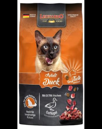 LEONARDO Adult Duck &amp; Rice hrana pentru pisici cu rata si orez 1,8 kg