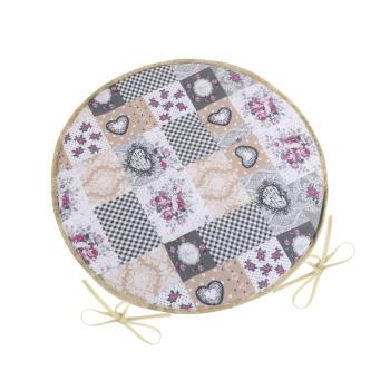 Perna de scaun Bellatex DITA rotundă netedă Patchwork love , 40 cm