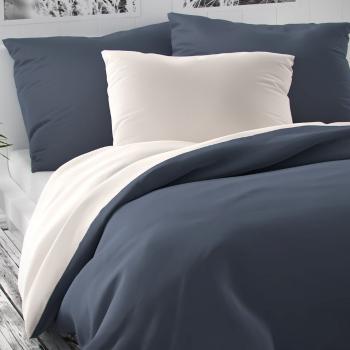 Lenjerie de pat din satin, Luxury Collection2 pers., alb/gri, 200 x 200 cm, 70 x 90 cm , gri, 200 x 200 cm, 2 buc. 70 x 90 cm