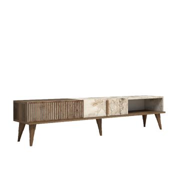 Masă TV Milan White Marble, bej