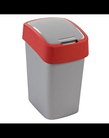 CURVER Cos de gunoi &quot;FLIP BIN&quot; 25 L argintiu/rosu