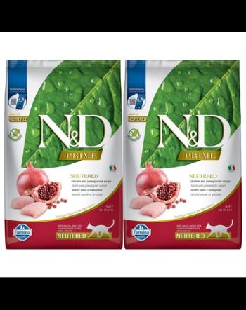 FARMINA N&amp;D Prime Cat Chicken &amp; Pomegranate Neutered 2 x 5 kg hrana pisici dupa sterilizare