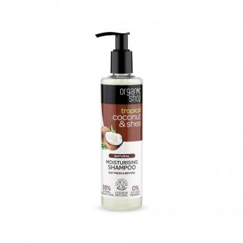 Organic Shop Șampon hidratant tropical cu nucă de cocos și unt de shea(Moisture Shampoo) 280 ml