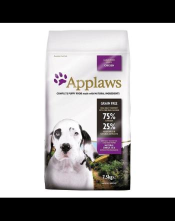 APPLAWS Large Puppy hrana catelusi de talie mare, cu pui 7,5 kg