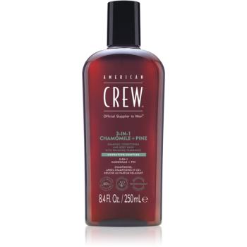 American Crew 3 in 1 Chamimile + Pine șampon, balsam și gel de duș 3 în 1 pentru barbati 250 ml