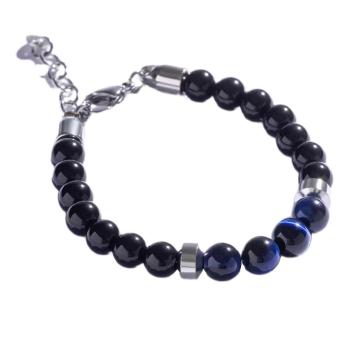 Marc Malone Brățară elegantă din mărgele cu ochi de tigru albastru MCGB5022