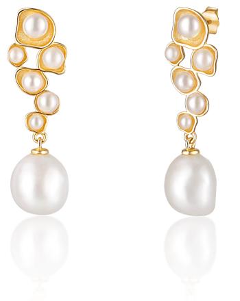 JwL Luxury Pearls Cercei placați cu aur cu perle JL0655