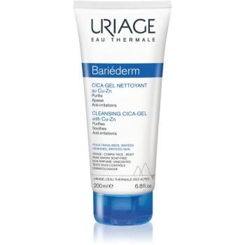 Uriage Bariéderm-CICA Cleansing Gel with Copper-Zinc gel calmant de curatare pe pielea crapata 200 ml