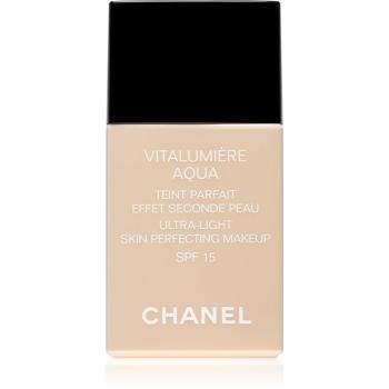 Chanel Vitalumière Aqua make-up ultra light pentru o piele radianta culoare 50 Beige SPF 15  30 ml