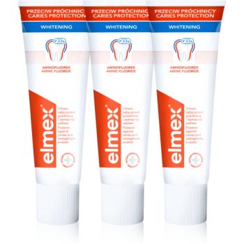 Elmex Caries Protection Whitening bělicí zubní pasta s fluoridem 3x75 ml