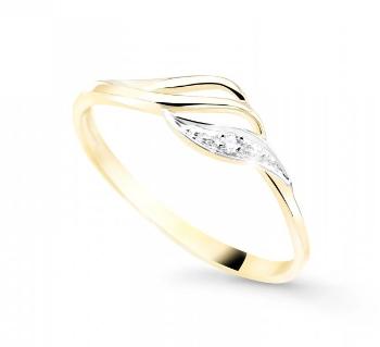 Cutie Diamonds Jemný bicolor prsteň zo zlata s diamantmi DZ8023-00-X-1 66 mm