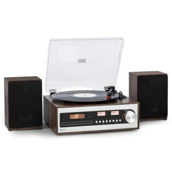 Auna Oxford SE, mini sistem stereo, DAB+/FM, funcție BT, vinil, CD, AUX-In