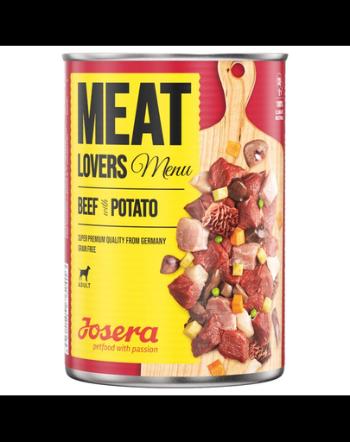 JOSERA Meatlovers Menu hrana umeda pentru caini, vita si cartofi 400 g