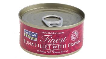 FISH4CATS Konzerva pre mačky Finest tuniak s krevetami 70 g