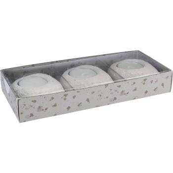 Set suporturi de lumânare din beton Stone crem, 8,5 x 3,5 x 7 cm, 3 buc.