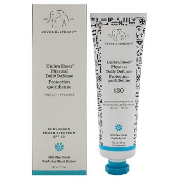 Drunk Elephant Cremă de protecție solară pentru ten SPF 30 Umbra Sheer (Physical Daily Defense) 90 ml