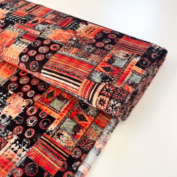 Viszkóz RADIANCE Patchwork geometric digital print