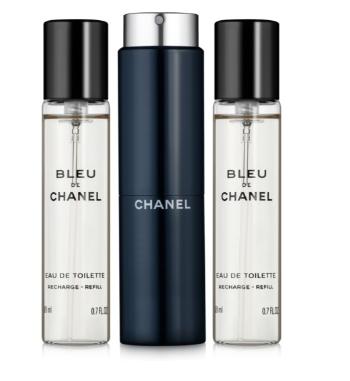 Chanel Bleu De Chanel - EDT (3 x 20 ml) + flacon reîncărcabil 60 ml