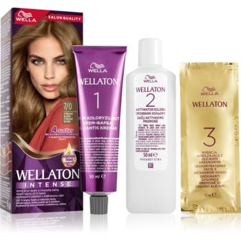 Wella Wellaton Intense Culoare permanenta pentru par cu ulei de argan culoare 7/0 Medium Blonde 1 buc