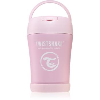 Twistshake Stainless Steel Food Container Pink termos pentru mâncare 350 ml