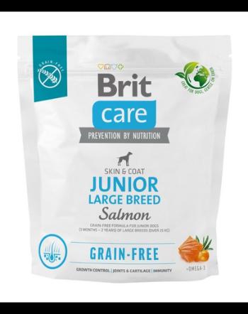 BRIT Care Grain-free Junior Large Breed 1 kg Hrana catei talie mare, cu somon si cartofi