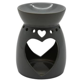 Aroma-lampă Home Elements Cuore, gri, în. 13 cm