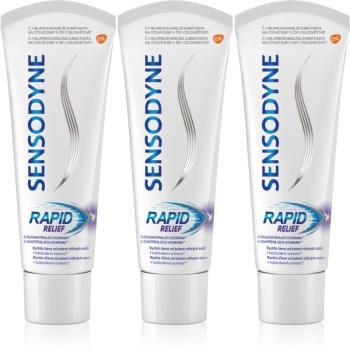 Sensodyne Rapid pasta de dinti cu Fluor pentru dinti sensibili 3x75 ml