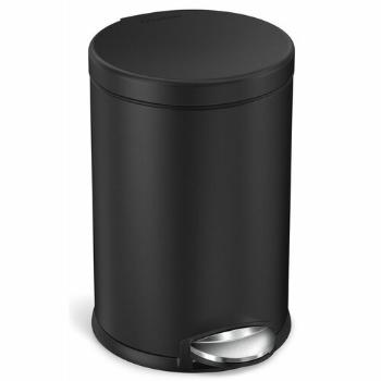 Coș de gunoi rotund Simplehuman cu pedală 4,5 l, negru