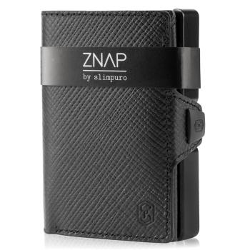 Slimpuro ZNAP, portofel subțire, 12 cărți, compartiment pentru monede, 8,9 × 1,8 × 6,3 cm (L × Î × l), protecție RFID