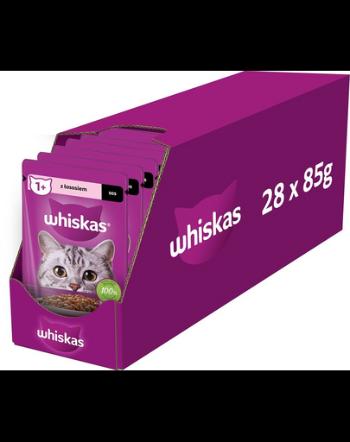 WHISKAS Adult plic somon in sos 28x85g hrana umeda pisici adulte