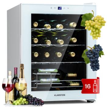 Klarstein Shiraz 16 Quartz, frigider pentru vin, 42 l, panou de control tactil, 160 W, 5 - 18 °C