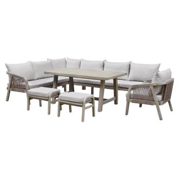 KONDELA Parven záhradný nábytok béžová / prírodná patina