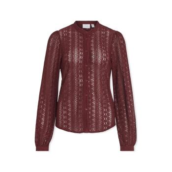 Vila  Noos Chikka Lace Shirt L/S - Cabernet  Blúzka Bordová