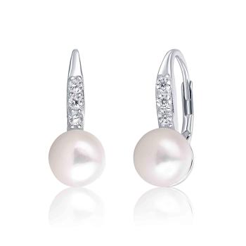 JwL Luxury Pearls Cercei din argint cu perle și zirconiu JL0601