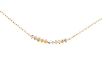 PDPAOLA Colier placat cu aur cu pietre de zircon colorate Lotus Colors CO01-951-U