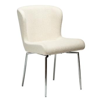 Krémszínű kárpitozott étkezőszék Glam – DAN-FORM Denmark