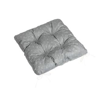 Bellatex Pernă de scaun Adela matlasată Floarematlasată gri , 40 x 40 cm
