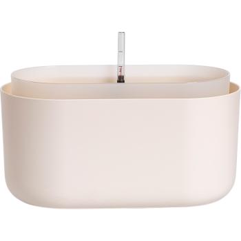 Jardinieră cu auto-irigare Plastia, bej,31 x 16 cm, crem deschis