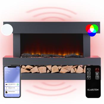 Klarstein Studio Light & Fire 3 Smart, Șemineu, 1000 / 2000 W, MDF, WiFi Control