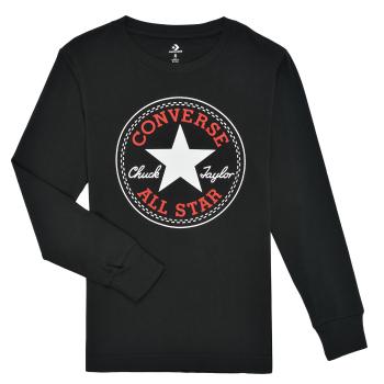 Converse  CHUCK PATCH LONG SLEEVE TEE  Tričká s dlhým rukávom Čierna