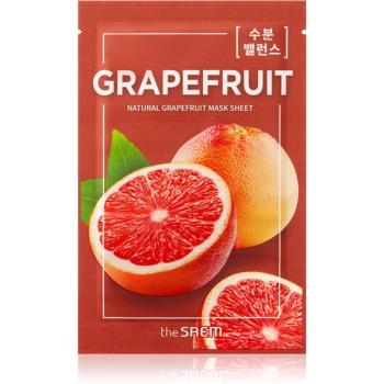 The Saem Natural Mask Sheet Grapefruit Mască de iluminare și revitalizare 21 ml